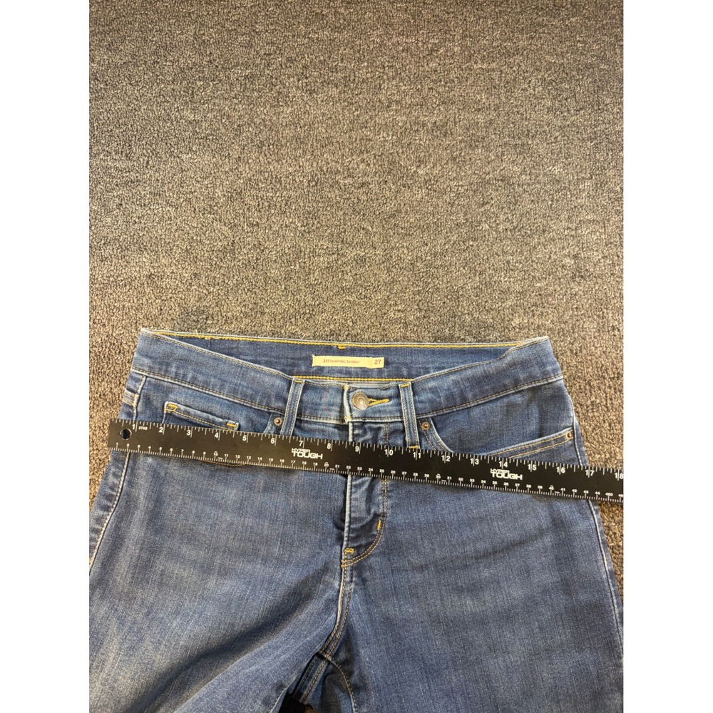 Levis 311 Shaping Skinny Jeans Womens 27 Medium Wash Blue Denim Mid Rise Stretch - Picture 4 of 8